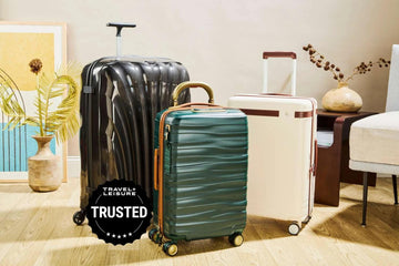 Expandable travel suitcase with TSA lock and smooth rolling wheels