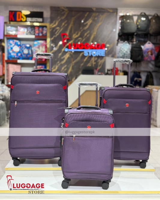 Swiss Gear Soft Luggage - Lightweight Travel Suitcase with 360° Wheels and Expandable Design