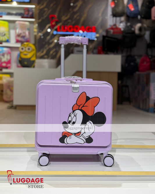 Minnie Magic Kids Premium PP Luggage – 18 Inches Carry-On Suitcase with Spinner Wheels