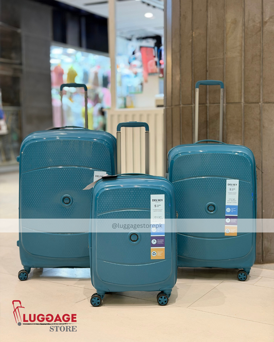 Delsey Luggage – 100% Unbreakable PP Hard Shell Suitcase with Expandability & 360° Wheels