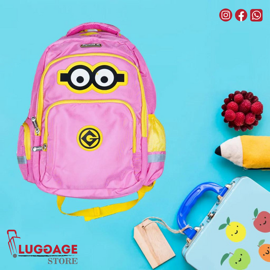 Minions School Backpack – Despicable Me Kids Bag with Secret Pocket | 15 Inch