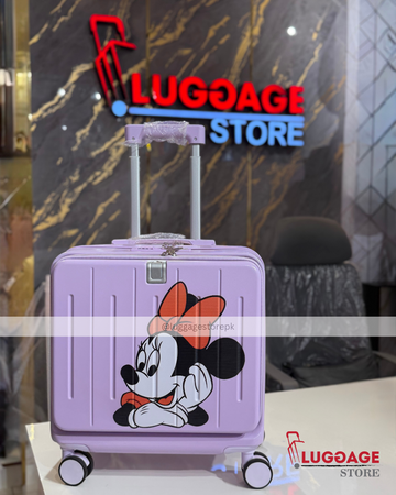 Minnie Magic Kids Premium PP Luggage – 18 Inches Carry-On Suitcase with Spinner Wheels