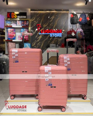 Swiss Luggage - Lightweight Polypropylene Travel Suitcase with 360° Wheels and Expandable Design