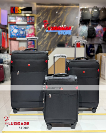 Swiss Gear Soft Luggage - Lightweight Travel Suitcase with 360° Wheels and Expandable Design