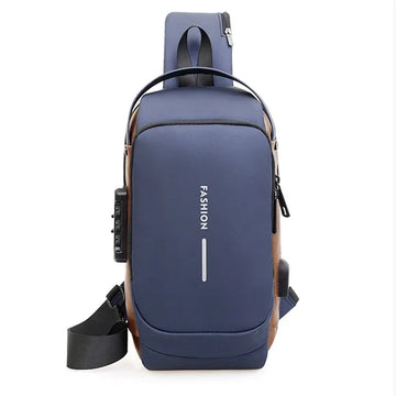 Anti-Theft Chest Crossbody Bag for Men – USB Charging and Security Features

