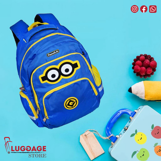 Minions school backpack for kids in Pakistan with secret pocket and multiple compartments – 15 inch